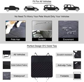 img 3 attached to Goplus Pet Seat Cover: Waterproof & Non-Slip Dog Car Seat Protector with Rubber Backing – Black