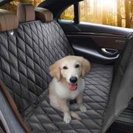 goplus pet seat cover: waterproof & non-slip dog car seat protector with rubber backing – black logo