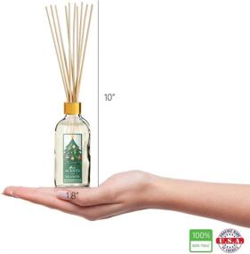 img 2 attached to 🎄 Delightful Fraser Fir Christmas Tree Scented Reed Diffuser Set: Home Fragrance with Reed Diffuser Sticks and 4 oz Bottle, Handcrafted in the USA