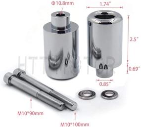 img 3 attached to HTTMT MT219-044A Aluminum Frame Slider Crash Protector Compatible With 1999-2007 Suzuki Hayabusa Gsxr 1300 Gsx1300R Chr