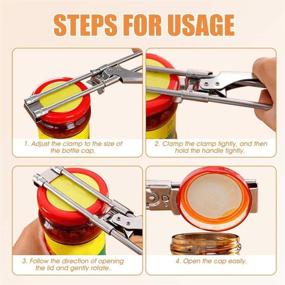 img 2 attached to 🔧 Adjustable Stainless Steel Arthritis Jar Opener for Seniors and Weak Fingers - Open Jars Easily and Independently, Saving You Trouble (1pcs)