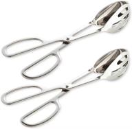 stainless steel buffet tongs, kebe 2-pack serving tongs for catering, parties, and kitchen - thickening food, salad, cake, bread logo