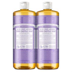 img 4 attached to Жидкое мыло Dr. Bronner’s Pure-Castile (лаванда, 32 унции, 2 штуки) - органическое, 18-в-1 применений: лицо, тело, волосы, белье, животные, посуда - концентрированное, веганство, не ГМО.