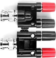 🔌 cess bnc male plug to dual banana female jack socket binding post rf coaxial splitter - 2 pack logo