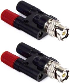 img 3 attached to 🔌 Cess BNC Male Plug to Dual Banana Female Jack Socket Binding Post RF Coaxial Splitter - 2 Pack