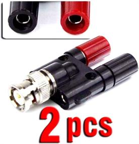 img 1 attached to 🔌 Cess BNC Male Plug to Dual Banana Female Jack Socket Binding Post RF Coaxial Splitter - 2 Pack