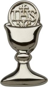 img 1 attached to 👔 Silver-Tone 45-inch Boys First Communion Tie with Chalice Tie Pin: Elegant, Stylish, and Meaningful!