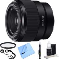 📷 sony fe 50mm f1.8 full-frame prime e-mount lens sel50f18f bundle with 49mm multicoated uv protective filter, lens cleaning pen, and additional accessories (5 items) logo