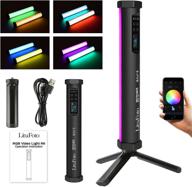 📸 enhance your video conference lighting with r6 handheld rgb led tube light: a photography lighting wand with magnetic, app control, 9 scene effects, and dimmable 3200k-7500k logo