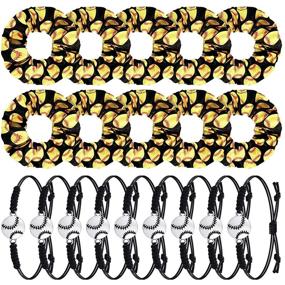 img 4 attached to 👧 10-Pack Sports Hair Scrunchies and Elastic Hairbands for Girls - Sporty Ponytail Holders, Adjustable Woven Charm Bracelets Set for Teen Players (Softball)