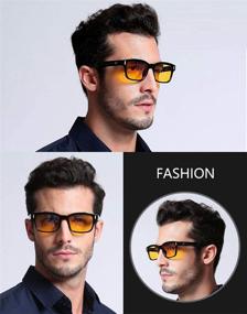 img 2 attached to 👓 LCEC Blue Light Blocking Computer Glasses: Protection against Eye Strain, Promotes Deep Sleep, UV Protection - Men and Women, Tea Brown