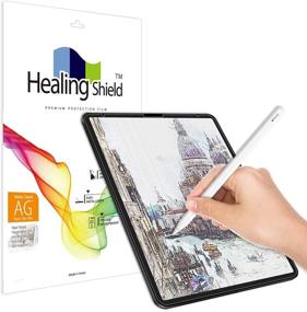 img 4 attached to Защитная пленка от синего света "Paperlike" для iPad Air 4 10.9 - [1+1 комплект], Healing Shield 1-Pack содержит матовую защитную пленку для улучшения видимости экрана и ухода за устройством.