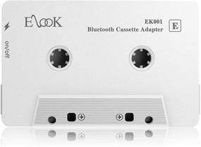 img 4 attached to 🚗 Усиливайте свой опыт звука в автомобиле: Bluetooth 5.0 кассетный ресивер адаптер для AUX в белом цвете