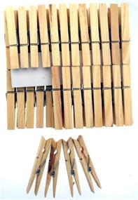 img 2 attached to 👕 Honey-Can-Do DRY-01375 Wood Clothespins with Spring, 50-Pack, 3.3-inches Length, Brown: Eco-Friendly and Durable Laundry Clips for All Your Hanging Needs