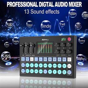 img 3 attached to 🎛️ REMA-Sound Card with Voice Changer, Audio Mixer for Podcasting, Bluetooth Live Sound Board for iPhone, PC, and Phone Microphone, 13 Sound Effects Mixer for Streaming, Recording, Gaming, YouTube, Tiktok, and Broadcast