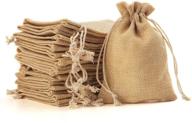 🛍️ yuxier burlap bags with drawstring - pack of 100 small gift bags - ideal for wedding decor, crafts, presents, and snacks logo