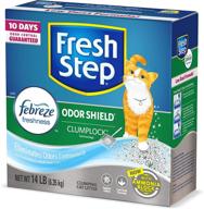 febreze-powered fresh step odor shield clumping cat litter - scented, 14 pounds logo