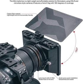 img 3 attached to Тилтайнг Мини Матте Бокс MB-T15: Легкая поддержка фильтров 📷 с верхним флагом для камер DSLR или маленьких кинематографических объективов.