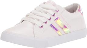img 4 attached to 👟 Nautica Dulcie Fashion Sneaker, Girls, White Size 1 - Stylish Girls' Shoes for Fashionable and Comfortable Appeal