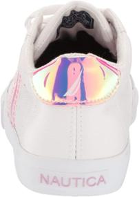 img 2 attached to 👟 Nautica Dulcie Fashion Sneaker, Girls, White Size 1 - Stylish Girls' Shoes for Fashionable and Comfortable Appeal