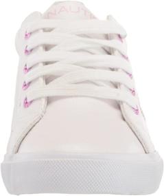 img 3 attached to 👟 Nautica Dulcie Fashion Sneaker, Girls, White Size 1 - Stylish Girls' Shoes for Fashionable and Comfortable Appeal