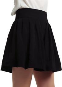 img 2 attached to 👗 Chouyatou Women's Double Waist Side Buttons Pleated Skirt: Trendy and Elegant Bottoms with a Stylish Twist