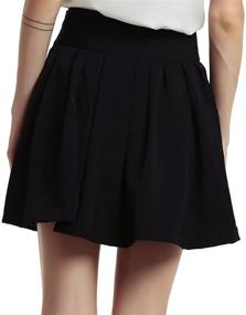 img 3 attached to 👗 Chouyatou Women's Double Waist Side Buttons Pleated Skirt: Trendy and Elegant Bottoms with a Stylish Twist