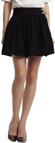 img 1 attached to 👗 Chouyatou Women's Double Waist Side Buttons Pleated Skirt: Trendy and Elegant Bottoms with a Stylish Twist