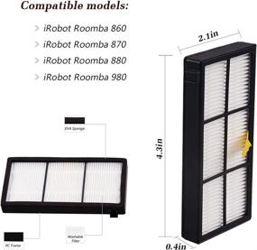 img 1 attached to 🧹 Запасные части и аксессуары I Clean для робота-пылесоса iRobot Roomba 960, 890, 980, 880, 805 - 8 фильтров, 8 щеток, 2 набора экстракторов.