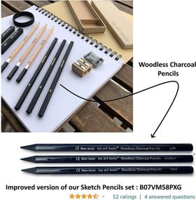 img 1 attached to Enhance Your Artistic Skills with Sketch and Drawing Art 🎨 Pencils – Dual Pack Art Supplies Exploring Charcoal and Graphite Pencils