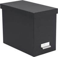 10.2 x 7 x 13 in dark grey bigso john fiberboard label frame desktop file storage box логотип