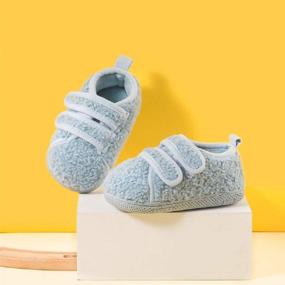 img 2 attached to 👟 Lightweight Anti-Skid Toddler Slippers by EQUICK - Comfortable Boys and Girls House Shoes with Adjustable Hook and Loop