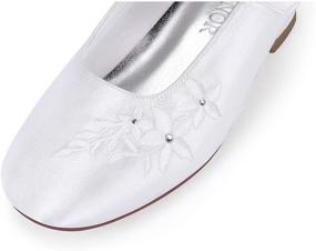 img 1 attached to 👠 ERIJUNOR E1323A: Stylish Communion Comfort in Dyeable Girls' Flats