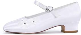 img 3 attached to 👠 ERIJUNOR E1323A: Stylish Communion Comfort in Dyeable Girls' Flats