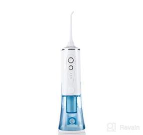 img 5 attached to Portable Rechargeable Cordless Dental Flosser for Teeth - Nicwell Water 4 Modes Oral Irrigator, IPX7 Waterproof Teeth Cleaner Picks with Powerful Battery Life for Home Travel (Black)