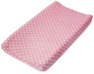 🌸 premium pink dots changing pad cover: summer ultra plush comfort! logo