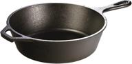 lodge pre-seasoned deep skillet, 10.25-inch cast iron (black) logo