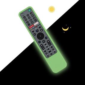 img 3 attached to Protective Silicone Remote Case For Sony RMF-TX600U RMF-TX500U RMF-TX500E RMF-TX600E Smart Voice Remote Controller Washable Anti-Lost Remote Cover With Loop (Glow In Dark Green) …