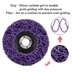 img 2 attached to 🔧 5 Pack Strip Discs: Effective Angle Grinder Stripping Wheel for Removing Paint, Rust, Welds, and Oxidation - 4'' x 5/8'' Size