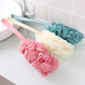 img 2 attached to 🚿 Ultimate 3 Pack Long Handled Shower Body Brush Loofah - Deep Cleaning Back Scrubber, Exfoliating Bath Sponge for Smooth Skin