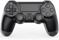 🎮 black yczhdv wireless controller for ps4/slim/pro/pc - dual vibration/speaker/gyro, gamepad game remote controller replacement logo