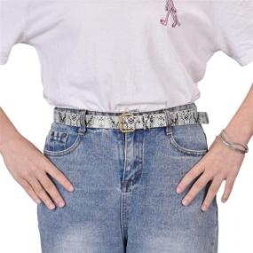 img 3 attached to Ayliss Womens Belts Snakeskin Leather Women's Accessories