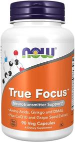 img 4 attached to 💡 NOW Supplements True Focus: Amino Acids, Ginkgo, DMAE, CoQ10, and Grape Seed Extract - 90 Veg Capsules