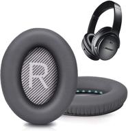 премиум-замена амбушюр из памяти для наушников bose soundtrue и quietcomfort 35/ qc35 ii around-ear - темно-серый логотип