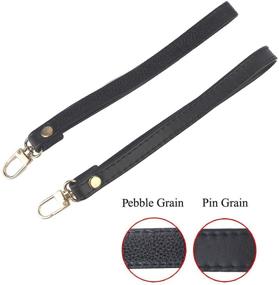img 3 attached to 👜 Beaulegan Purse Wrist Straps – Genuine Leather Replacements for Clutch Pouch – Set of 2 PCS in Black