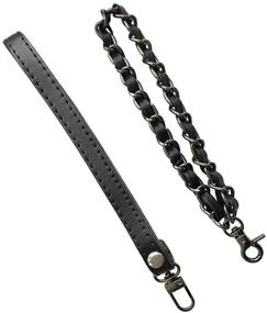 img 4 attached to 👜 Beaulegan Purse Wrist Straps – Genuine Leather Replacements for Clutch Pouch – Set of 2 PCS in Black