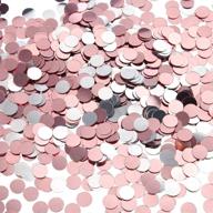 1/4 inch metallic round dot confetti - rose gold and silver glitter confetti circles, perfect for birthday, wedding, and holiday party decorations - 3.5oz logo