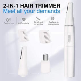 img 1 attached to 💇 Nose Hair Trimmer and Eyebrow Trimmer: Easy Cleaning and Effective Facial Hair Removal for Women and Men