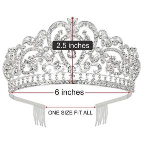 img 1 attached to 👑 Makone Crystal Crowns and Tiaras with Comb for Girls or Women | Christmas, Birthday, Halloween, Party, Wedding Tiaras | Valentines Gifts | Style-6