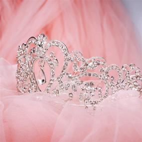 img 2 attached to 👑 Makone Crystal Crowns and Tiaras with Comb for Girls or Women | Christmas, Birthday, Halloween, Party, Wedding Tiaras | Valentines Gifts | Style-6